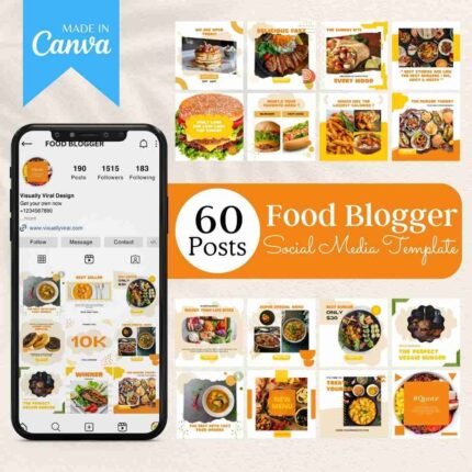 Food Blogger Social Media Templates