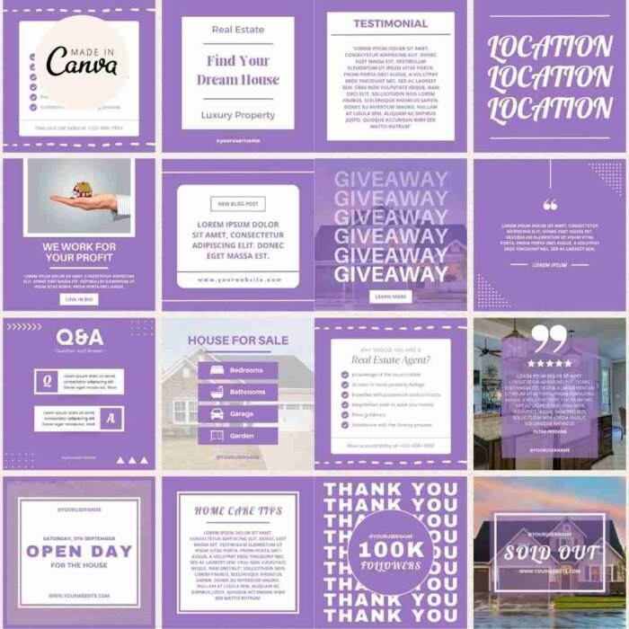 Real Estate Social Media Templates